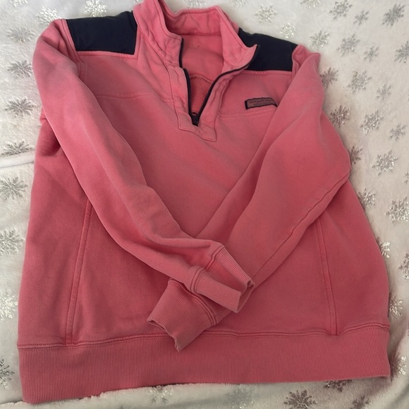 Vineyard Vines Pink and Navy Pullover - Picture 4 of 7